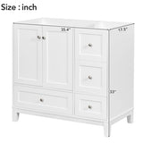 ZUN [Cabinet Only] 36" Bathroom vanity, white WF307083AAK