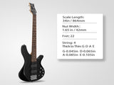 44 Inch GIB 4 String H-H Pickup Laurel Wood Fingerboard Electric Bass Guitar 31608451