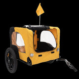 Yellow Outdoor Heavy Duty Foldable Utility Pet Stroller Dog Carriers Bicycle Trailer W136458017