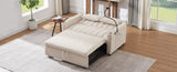 55.9" Convertible Sofa Bed Loveseat Sofa with Three USB Ports, Two Side Pockets, Two Cup Holders and WF322620AAA