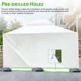 12'x14' Gazebo Cover for Hardtop Gazebos, Outdoor Universal Winter Gazebo Cover with Sidewalls and W1859P227653