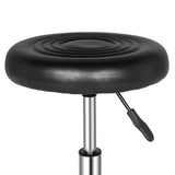 Round Stool with Lines Rotation Bar Stool Black 95601497
