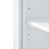 Tall Bathroom Storage Cabinet, Cabinet with Two Doors and One Drawer, Adjustable Shelf, MDF Board, 54458299