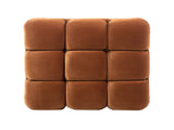 Marcel 36" Bubble Modular Modern Cocktail Ottoman, Olive Green Performance Velvet B2719P280170
