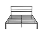 ZUN Queen Size Metal Bed Frame with Headboard Charcoal Grey W31181462