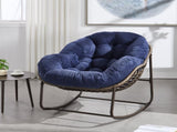 Outdoor Rattan Rocking Chair,Padded Cushion Rocker Recliner Chair Outdoor for Front Porch, Living 93160695