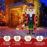 Lighted Nutcracker Christmas Yard Decorations, Pre-lit 2D Nutcracker Soldier with 162 LED Warm White 33024273