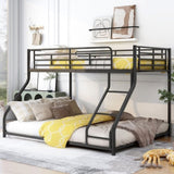 Metal Floor Bunk Bed, Twin XL over Queen, Black MF309470AAB