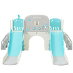 ZUN Kids Slide Playset Structure 8 in 1, Freestanding Ocean Themed Set with Slide, Arch N710P176322C