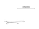 FM FURNITURE Greer Floating Shelf in Melamine x2,Smokey Oak B128P361103