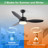 52 inch Indoor/Outdoor Ceiling Fan with LED Select Light Kit - Black 22880690