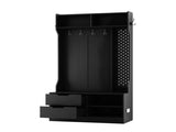 Hall Tree with 6 Hooks,Coat Hanger, Entryway Bench, Storage Bench,for Entrance, Hallwa,black W1321P444289