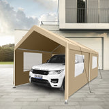 Carport, 1020 Heavy Duty Portable Carport Garage Tent for Outdoor Storage Shelter khaki W1350P176015