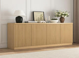 Buffet Cabinet with Storage, 62.60" Sideboard Cabinet with 4 Doors & Shelves, Wooden Kitchen Coffee W409P327404