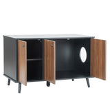Litter Box Enclosure, Cat Litter Box Furniture with Hidden Plug, 3 Doors,Indoor Cat Washroom Storage W42090255