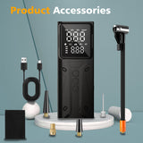 Rechargeable Tire Inflator with Digital Pressure Value Portable Air Compressor for Cars Motorcycles 86948286