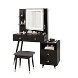 Pitted Particle Board With Melamine Paste, Solid Wood Legs With Copper Sheath Decoration, 4 Drawers, 65962273