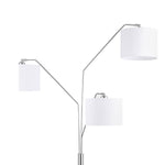 ZUN White and Stain Nickel Trio Drum Shade Floor Lamp B062P153738