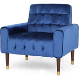 ZUN Mirod Comfy Arm Chair with Tufted Back , Modern for Living Room, Bedroom and Study 64937.00NBLU