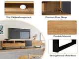 Modern TV Stand for 80'' TV Double Storage Space, Media Console Table, Entertainment Center WF303474AAQ