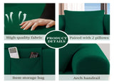 Spring Sofa with High-Quality Fabric, Pillows & Storage - Pocketed Springs, High-Density Foam, for B347P409916