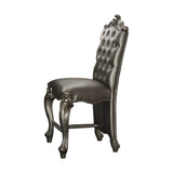 Silver and Antique Platinum Tufted Counter Height Chair B062P209293