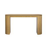 U_STYLE Curved Design Console Table with Unique Vertical Stripe Design ,Suitable for Living N711P205935N