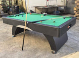 7 ft Pool Table with Black Thin Finish - Billiards Game Room Table for Adults & Family, Home, W1936P254168