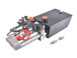 6 Quart Hydraulic Pump Double Acting Dump Trailer Power Unit 12V DC 3200 PSI 2.0 GPM Flow Rate 23802077