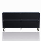 Modern Lacquered 4 Door Wooden Cabinet Sideboard Buffet Server Cabinet Storage Cabinet, for Living W1435P191611
