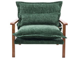 Cloud Shaped Indoor Leisure with Solid Wood Armrest & Solid Wood Frame, Chenille Fabric Accent 12027866