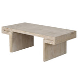 American Vintage Industrial Coffee Table, Premium Reclaimed Wood Texture Rectangular Design, W1445P287874