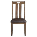 Brown Finish 5pc Dining Table and 4 Side Chairs Upholstered Seat Wooden Kitchen Dining Furniture B011P170887