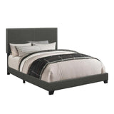 Charcoal Full Bed with Nailhead Trim B062P153533