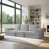 108'' Modular Sectional 3-Seater Cloud Sofa,Corduroy Convertible Sofa Bed ,living room. 05720410