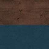 67 inch TV Stand Console for TVs up to 80 inches, No Assembly Required, Blue Denim and Whiskey B108P160177