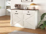 Farmhouse Double Tilt Out Trash Cabinet for 20 Gallon Trash Cans, Free Standing Recycling Cabinet 08872441