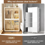 Portable Wardrobe Closet Storage Organizer for Clothes,Clothes Dresser,6 Magnetic Doors-6 Cubes & 2 W2699P327123