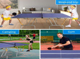8ft Mid-Size Table Tennis Table Foldable & Portable Ping Pong Table Set for Indoor & Outdoor Games 05742076