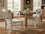 Harola Cross-back Dining Side Chairs in Set of 2, Smoky White Finish T2574P164579