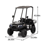 24V XL Kids Electric Ride on Truck w/RC - Spacious 20in Wide Seat, Removable Sunshade, Dual-Motor W1578P204023