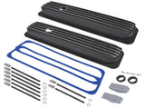 Black Aluminum Short Finned Valve Cover w/ Gasket Fits for SBC 1987-1997 Small Block Chevy 5.0L 5.7L 81732801