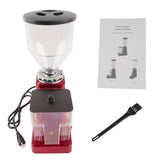Red Electric Coffee Bean Grinder 35oz Flat Burr Coffee Grinder with 19 Grinding Settings 27997148