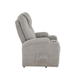 ZUN ACME Evander Recliner w/Power Lift, Light Gray Chenille LV02180