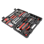 ZUN 148pcs Iron Household Tool Set Red 08695817