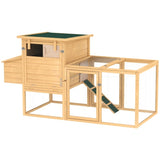 ZUN Wooden Chicken Coop 21111125