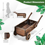 ZUN Wooden Wagon Planter Box 84769035