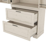 Modern Farmhouse Style Wooden Cabinet with Sturdy Frame with Inside Door Storage Divider with W1580P257493