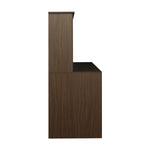 ZUN Home Office Computer Desk with Hutch,Walnut 07162933