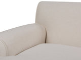 Alana 38" Lawson Accent Arm Chair Metal Casters, Sky Neutral Beige Polyester B2719P238304